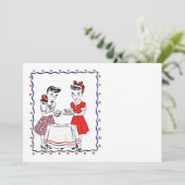 ヴィンテージガールフレンドBFFティーパーティー空白の招待状 招待状 (スタンド正面)