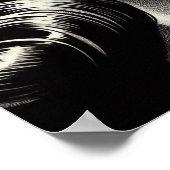 ヴィンテージガールブラックアンドホワイトスケッチ ポスター (角)