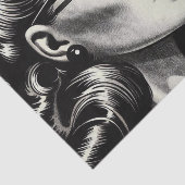 ヴィンテージガールブラックアンドホワイトスケッチ 薄葉紙 (詳細)