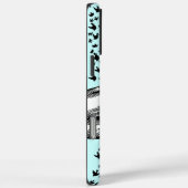 ヴィンテージガールブルーグリーンフローラブラックバード Case-Mate iPhoneケース (裏面 / 右)