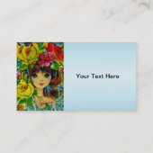 ヴィンテージガールブーケフラワーハット 名刺 (裏面)