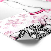 ヴィンテージガールベビーシャワーシンボルや象徴 ポスター (角)