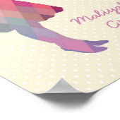 ヴィンテージガールモダンアンドディア子供部屋ウォールプリント ポスター (角)