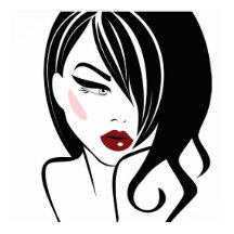 ヴィンテージガールレッドリップ