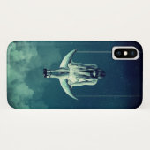 ヴィンテージガール三日月青白 Case-Mate iPhoneケース (裏面(横))