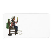 ヴィンテージガール女性のカーボーイ探し鏡彼女は無駄だ ラベル (正面)