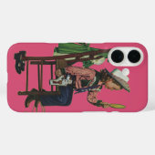 ヴィンテージガール女性のカーボーイ探し鏡彼女は無駄だ Case-Mate iPhoneケース (裏面 (横))
