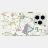 ヴィンテージガール明るい色の自転車パターン Case-Mate iPhoneケース (裏面 (横))