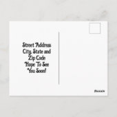 ヴィンテージガール花葉書 ポストカード (裏面)