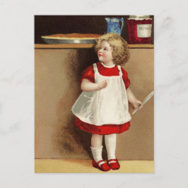 ヴィンテージガール赤装葉書 ポストカード