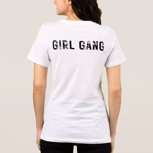 ヴィンテージガール集団レトロ美学デザイン トライブレンドＴシャツ (裏面)