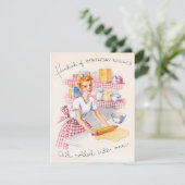 ヴィンテージガール100誕生日ウィッシュベーキング シーズンカード (スタンド正面)