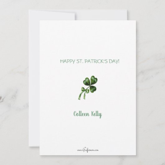 ヴィンテージガール，アイルランド国旗，緑の着用 シーズンカード (裏面)