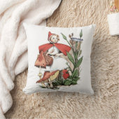 ヴィンテージガール・イン・レッド・フード クッション (ブランケット)