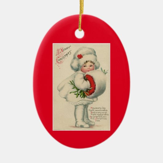 ヴィンテージガール セラミックオーナメント (正面)