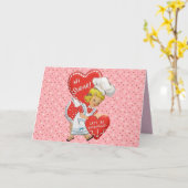 ヴィンテージガール ハイシュガー 恋人になろう バレンタインカード カード (黄色い花)