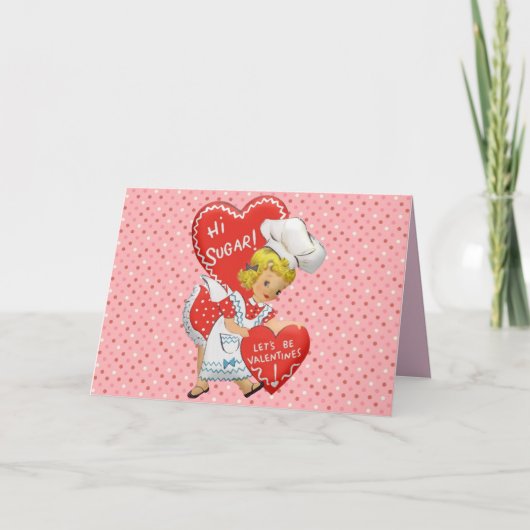 ヴィンテージガール ハイシュガー 恋人になろう バレンタインカード カード (正面)