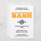 ヴィンテージガール＆パンプキン ハロウィーン招待状 招待状 (裏面)