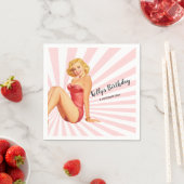 ヴィンテージガール，ピンアップ，カクテル紙ナプキンス スタンダードカクテルナプキン (インサイチュ)