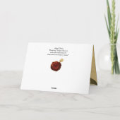 ヴィンテージガール、花、バレンタインキューピッド、赤ワックスシール シーズンカード (裏面)