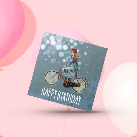 ヴィンテージガール – 誕生日 カード