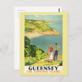 ヴィンテージガーンジーザサンシャインアイランドハガキ ポストカード (正面/裏面)