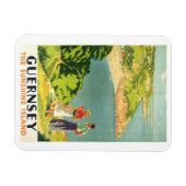 ヴィンテージガーンジー旅行ポスターマグネット マグネット (横)