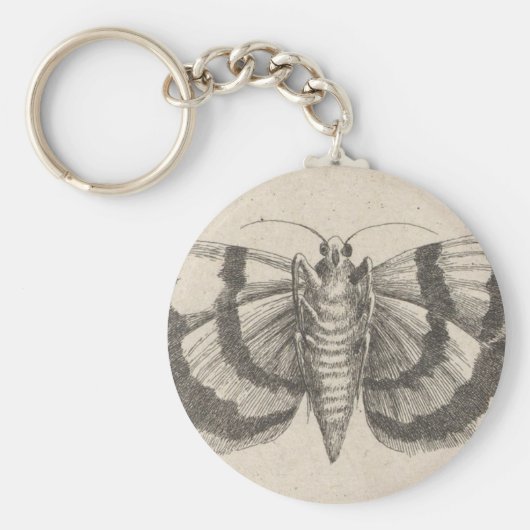 ヴィンテージガ昆虫類鱗翅目昆虫 キーホルダー (正面)