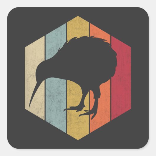 ヴィンテージキウィバードラバーニュージーランドキウィバード スクエアシール (正面)