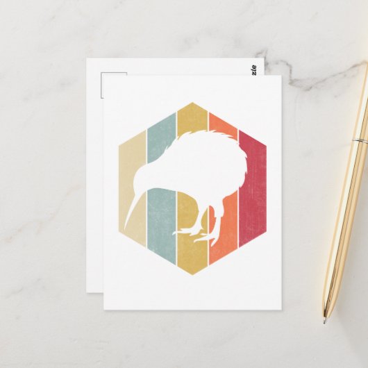 ヴィンテージキウィバードラバーニュージーランドキウィバード ポストカード (正面/裏面インサイチュ)