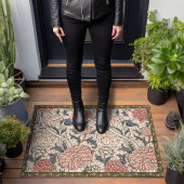 ヴィンテージキクほこりっぽいバラフローラモリス ドアマット