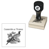 ヴィンテージキジのゲーム鳥スケッチカップル名 ラバースタンプ (押印)