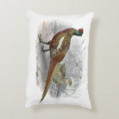 ヴィンテージキジのゲーム鳥スケッチカラー#2 アクセントクッション (裏面(縦))