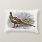 ヴィンテージキジのゲーム鳥スケッチカラー#2 アクセントクッション (裏面)