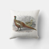 ヴィンテージキジのゲーム鳥スケッチカラー#2 クッション (裏面)