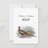 ヴィンテージキジのゲーム鳥スケッチカラー#2 出欠カード (正面)