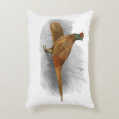 ヴィンテージキジのゲーム鳥スケッチカラー#3 アクセントクッション (正面(垂直))