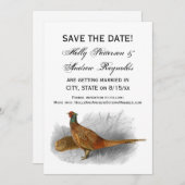 ヴィンテージキジのゲーム鳥スケッチカラー#3 セーブザデート (正面/裏面)