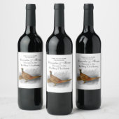 ヴィンテージキジのゲーム鳥スケッチカラー#3 ワインラベル (ボトル)