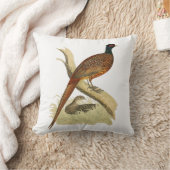 ヴィンテージキジのブランチゲーム鳥スケッチ色 クッション (ブランケット)