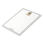 ヴィンテージキジの枝に木のスケッチ色 ノートパッド (アングル)