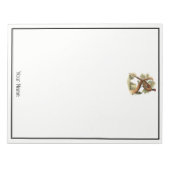 ヴィンテージキジの枝に木のスケッチ色 ノートパッド (正面)