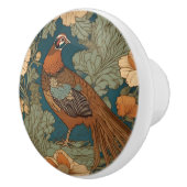 ヴィンテージキジアールヌーボーフローラルパターン セラミックノブ (右)