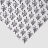 ヴィンテージキジ遊び鳥スケッチBW 薄葉紙 (詳細)