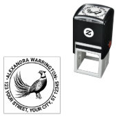 ヴィンテージキジ遊び鳥#2名差出人住所 セルフインキングスタンプ (インサイチュ)