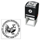 ヴィンテージキジ遊び鳥#3名差出人住所 セルフインキングスタンプ (インサイチュ)