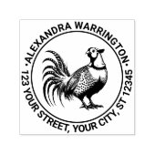 ヴィンテージキジ遊び鳥#3名差出人住所 セルフインキングスタンプ (デザイン)