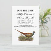 ヴィンテージキジ鳥類スケッチ色 セーブザデート (スタンド正面)