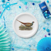 ヴィンテージキジ鳥類スケッチ色 ペーパープレート (パーティー)