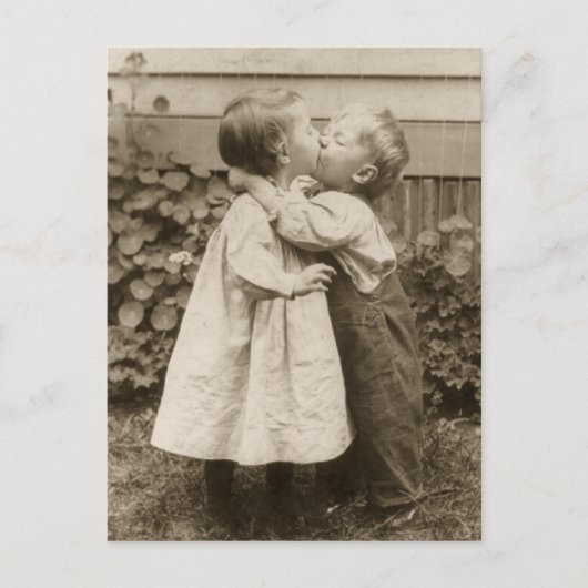 ヴィンテージキスをするが庭で日付を保存 案内ポストカード (正面)